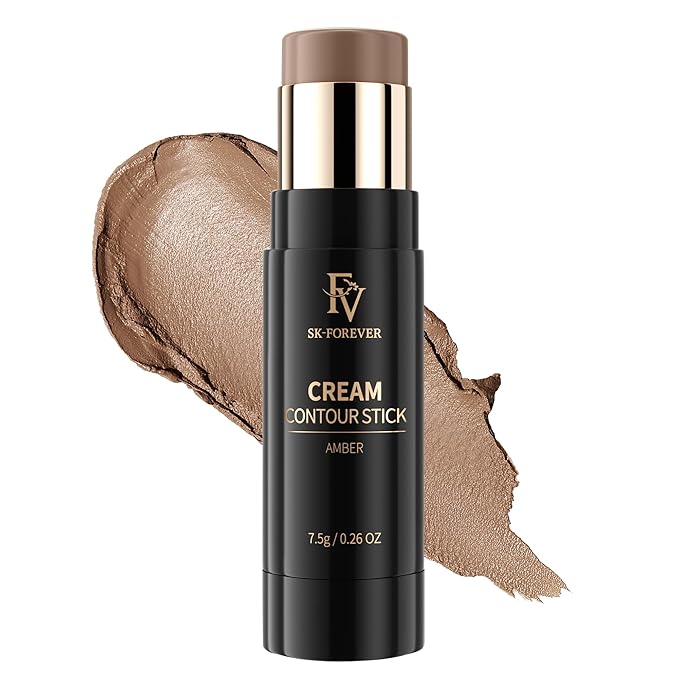FV Contour Stick Cool Toned, Creamy, Blendable Formula for a Natural, Waterproof Finish, Long-Lasting Face Sculpting Makeup For Fair to Light Skin, Cruelty-Free & Beginner Friendly, Shade 01 Amber