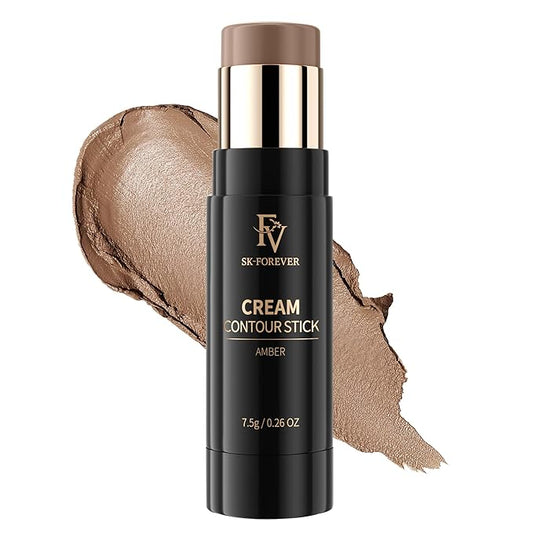 FV Contour Stick Cool Toned, Creamy, Blendable Formula for a Natural, Waterproof Finish, Long-Lasting Face Sculpting Makeup For Fair to Light Skin, Cruelty-Free & Beginner Friendly, Shade 01 Amber