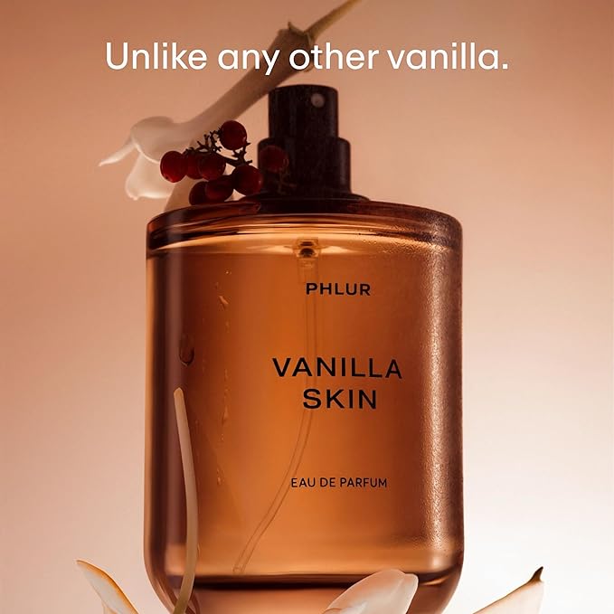 PHLUR Vanilla Skin Eau de Parfum - Full Size Perfume Spray Fragrance - Vanilla Perfume with Pink Pepper, Cashmere Wood & Sandalwood (100mL)