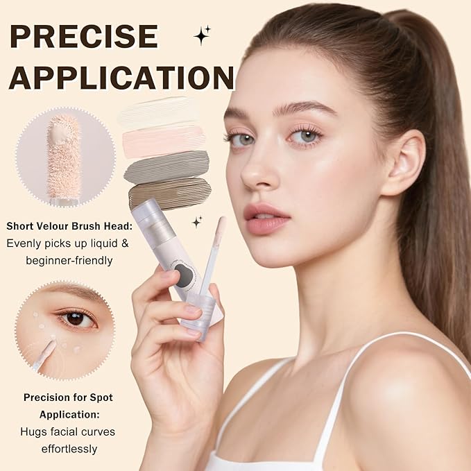 Cool Toned Contour Stick and Liquid Highlighter Makeup Stick,Lightweight Liquid Contour,Grey Cream Bronzer for Sculpted Look,Hydrating and Nourishing (Cool Tone Contour + Highlight)