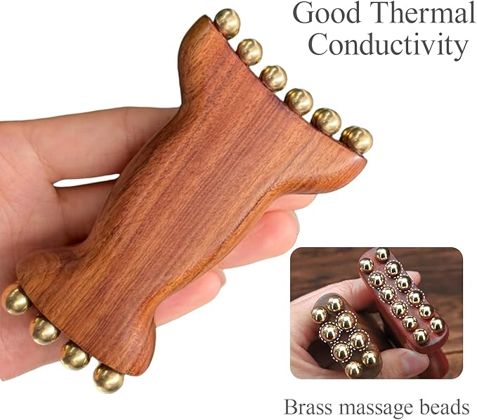 Sandalwood Facial Meridian Brush Facial Lifting Device Tool Wrinkle & Anti-Aging Face Massager & Jawline Shaper for Skincare Routine Facial Massage & Skin Care Gift Gua Sha Tool