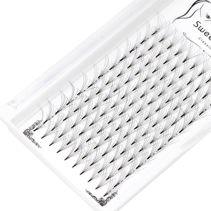 12rows 120pcs 10D Premade Volume Fans Eye Lashes Extensions Thickness 0.07mm D Curl Black Soft Individual False Eyelashes Makeup Fake Lashes Cluster 8-18mm to Choose (7D-4pack-12-13-14-15mm)