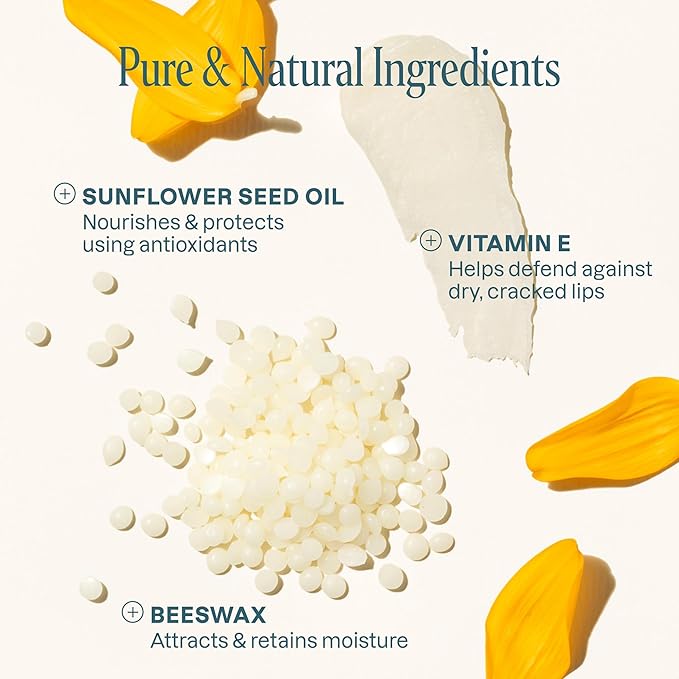 Cliganic Organic Lip Balm Set - 6 Tropical Flavors - 100% Natural Moisturizer for Cracked & Dry Lips (Pack of 2)