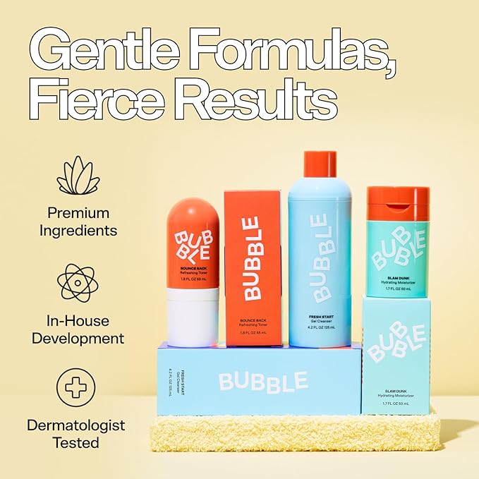 Bubble Skincare Daily Mineral Sunscreen Broad Spectrum SPF 40 - Tinted Sunscreen for Face with Zinc Oxide & Omega 3 Fatty Acids - Hydrating & Blurring Formula Suitable for All Skin Types (50ml)