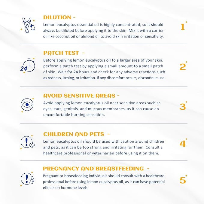 HIQILI Lemon Eucalyptus Oil, for Spary, Diffuser, Indoors, Outdoors, Garden, Yard, 100% Pure Natural - 0.33 Fl Oz