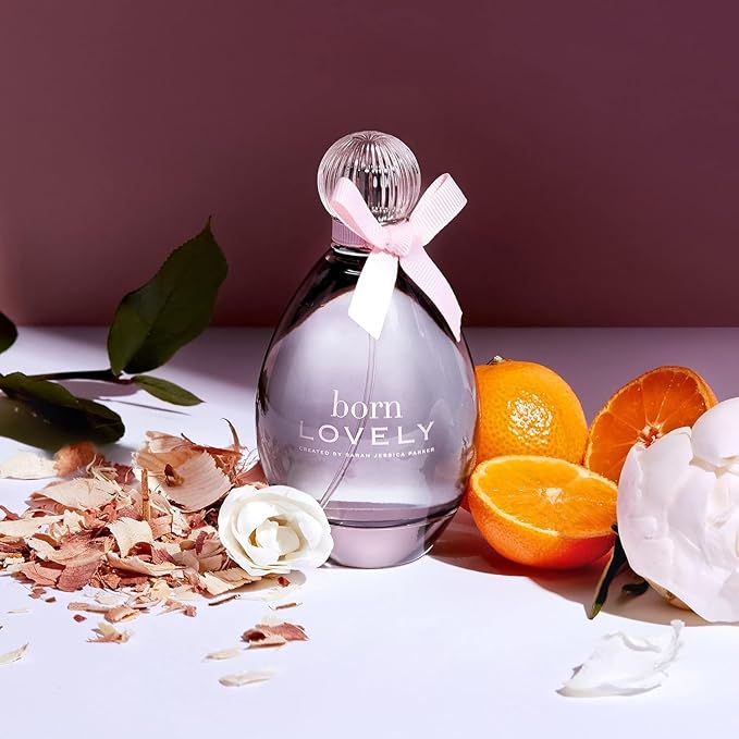 SJP Born Lovely Lush, Sweet, Elegant Amber Floral Eau De Parfum Spray Fragrance for Women - Mandarin, Peony, Honeysuckle, and Freesia - Intense, Long Lasting Scent - 1 oz