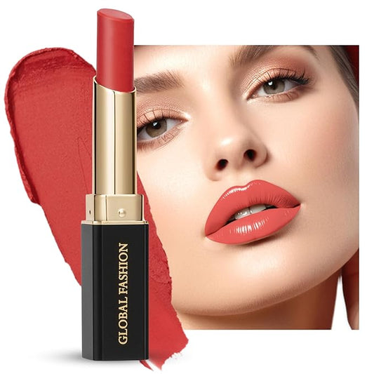Global Fashion Silk Smooth Matte Lipstick – Long-Lasting, Luxurious Color, Rich Hydration, Lightweight Formula, Lightweight Matte Lip Color for Women, Available in Multiple Shades (106, 0.12 oz)