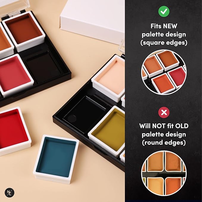 Narrative Cosmetics Alcohol Palette Refill Pans - Skin Tones - Azure Blue