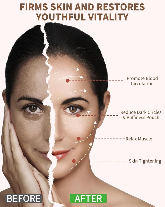 Stainless Steel Gua Sha Facial Tools, Tighten Skin Massage Guasha Beauty Tool, Metal Guasha Tool for Face, Face Massager Tool for Body Eyes Neck (Silver)