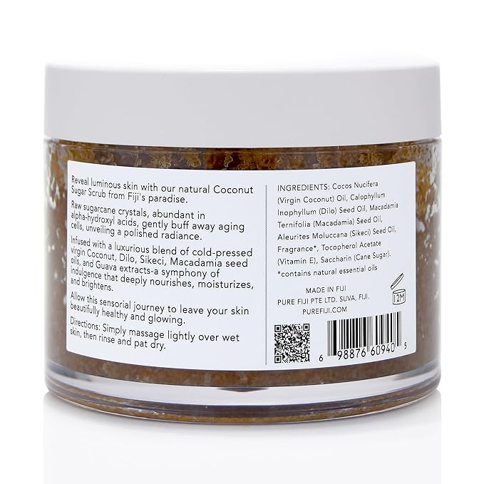 Pure Fiji Coconut Sugar Body Scrub, Guava (10.14 Oz /300ml)