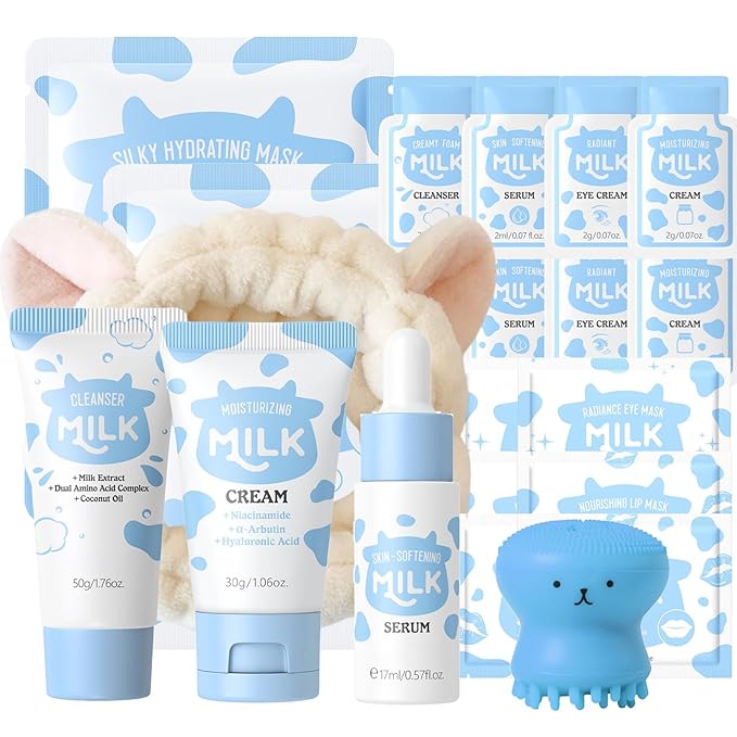 Milk Skincare Set, Smooth Skin, Hydration (21 PCS)