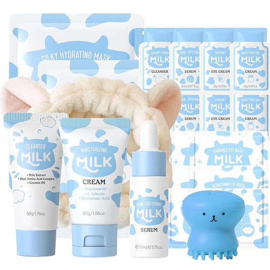 Milk Skincare Set, Smooth Skin, Hydration (21 PCS)