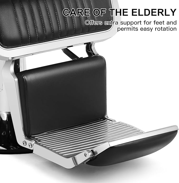 Artist hand Barber Chair Reclining Hydraulic Barber Chairs Heavy Duty Styling Chairs for Salon Chair Tattoo Chair Beauty Equipment (Black)