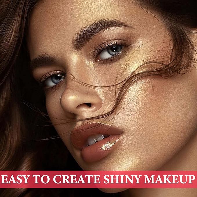 Face Glitter Blush Shimmer Waterproof Highlighter Blusher Powder,Facial