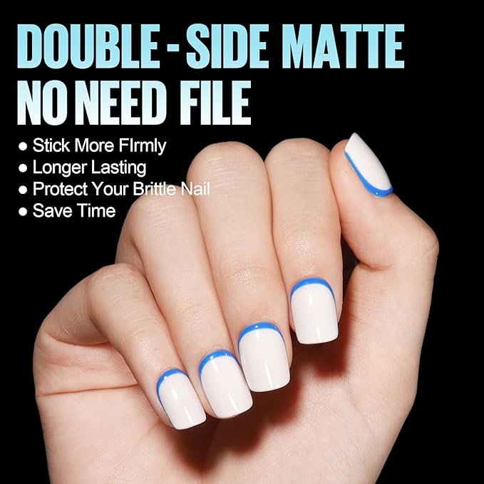 TOMICCA Extra Short Nail Tips Square, 15 Sizes Pre-shaped Soft Full Matte Square Nails, 360Pcs Acrylic Full Cover Gel Tips Press on Nails for Nail Extension Manicure