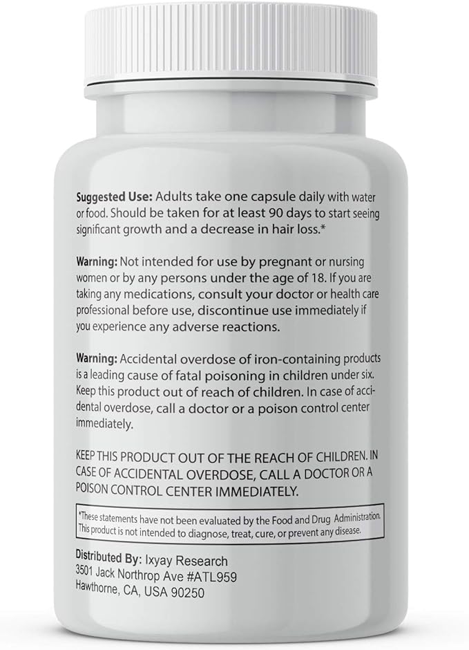 Finanutride Natural DHT Blocker & Hair Growth Capsules - Prevent Hair Loss, Stimulate Follicles, Proprietary Regrowth Treatment