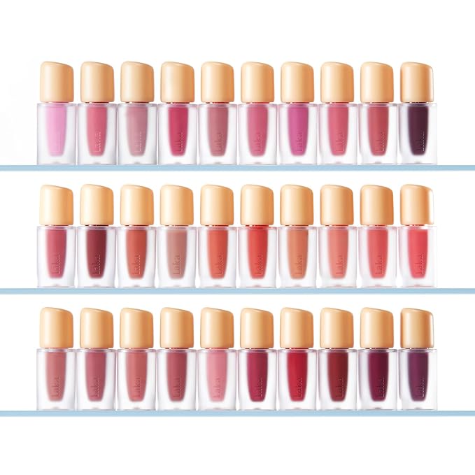Laka Fruity Glam Lip Tint Mini, Glowing Lip Stain with Wide Color Spectrum, Hydrating & Lightweight Texture, Long-Lasting Bold Stain, Non-Sticky, Vegan, K-Beauty (#113 Pleasure)