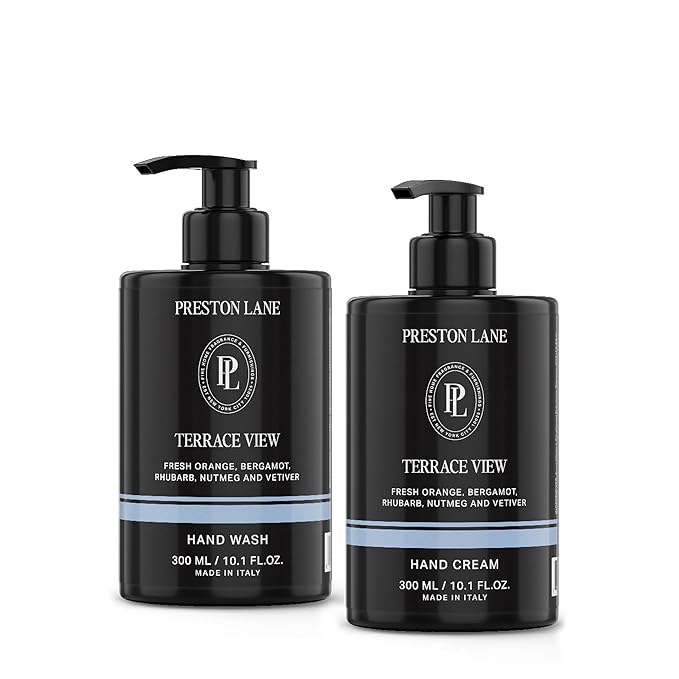 Preston Lane Hand Set, Scented Hand Wash & Cream Duo, Gently Cleanses, Hydrating & Nourishing