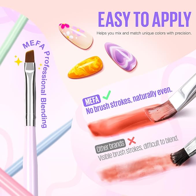 MEFA Nail Art Brushes Set,