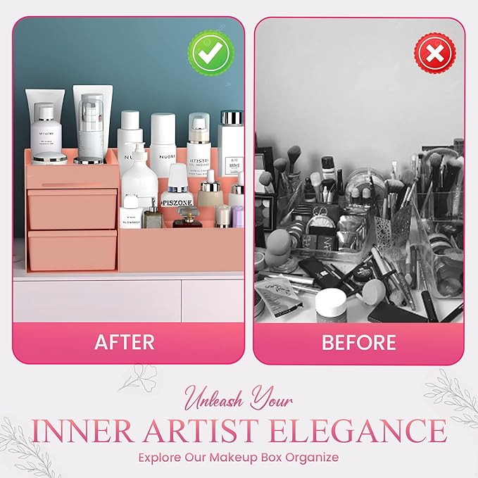 Makeup organizer countertop with 4