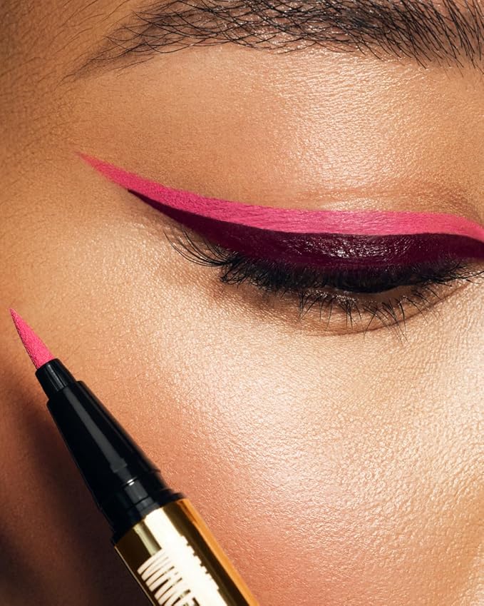 MAKE Beauty Liquid Line Waterproof Liquid Eyeliner Pen. Smudge-Proof Felt Tip for Precise Application of Lines, Wings, and Graphics. Long Lasting Eye Liner - Shade, Pink Star