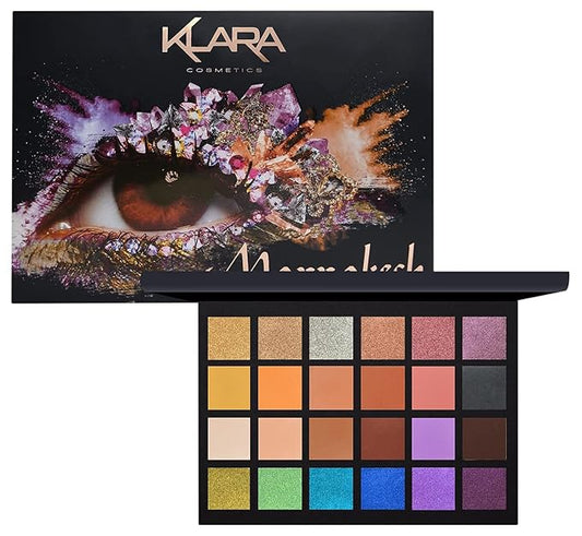 24 Shade Eyeshadow Palette - Festive Luxury Vibrant Bold Full-Color Pigment Long Lasting Matte Shimmer Eye shadow Palette (Marrakech)