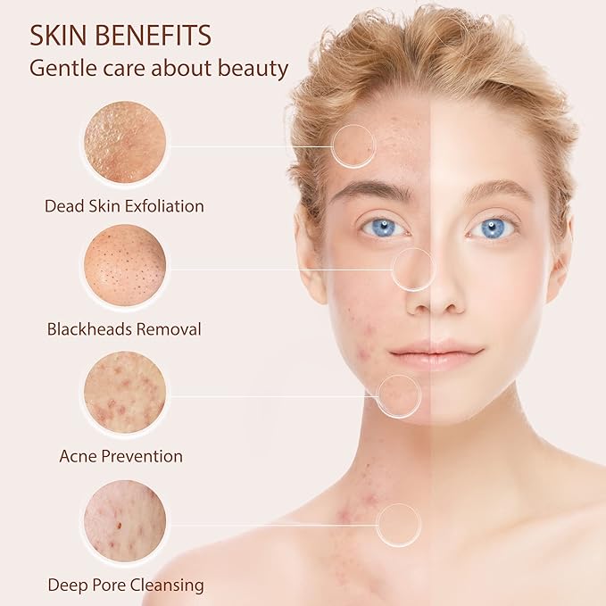 Face Scrubber | Facial Cleansing Brush Exfoliator Skin Care Products Beauty Products Powered Electric Wash Exfoliating Spin Cleanser Cleaning Scrub Including 7 Heads (Topaz)