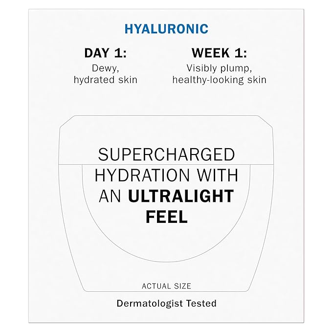Olay Hyaluronic Acid Face Moisturizer, Instant Hydration for Women, Fragrance-Free - Dry Skin Solution, Glowing, Smoothing, Plumping, Renewing - Niacinamide, Amino Peptides 1.7 Oz