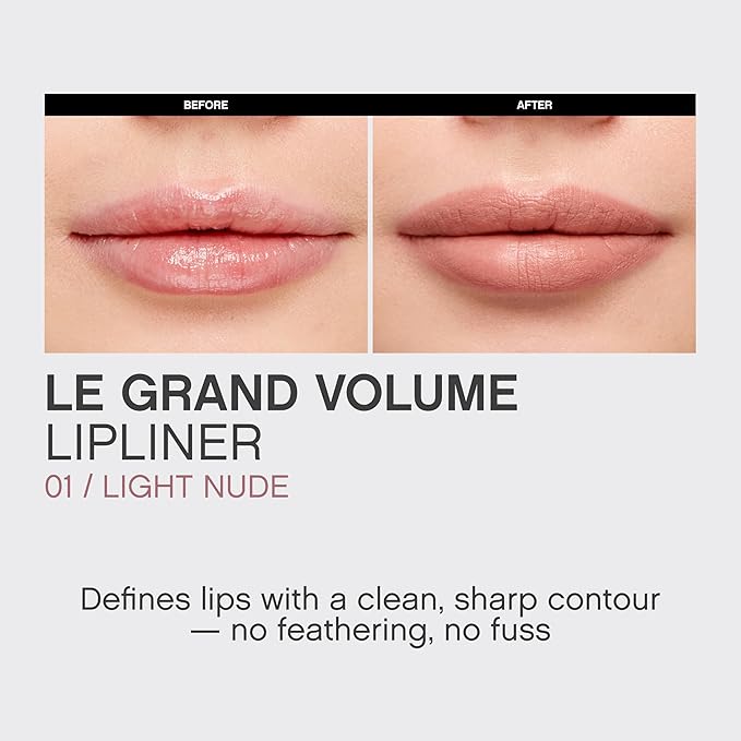 Vivienne Sabó Gel Lipliner Le Grand Volume – Long-Lasting Smudge-Proof Lip Liner & All-Over Lip Color, Creamy Precision Formula, Hydrating & Comfortable Wear, 01 Light Nude