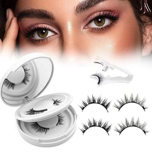 Elara Craft Magnetic Eyelashes,Magnetic Eyelashes with Applicator,2025 New Magnet Lashes Reusable Soft Lashes Natural Look No Glue or Liner Needed for Women Daily Use(06+07)
