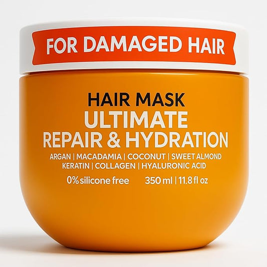 VAO Deep Conditioning Hair Mask for Damaged Hair – Intensive Hydrating Hair Treatment with Argan Oil, Shea Butter, Keratin, Hyaluronic Acid – Deep Conditioner for All Hair Types – 11.8 Fl Oz