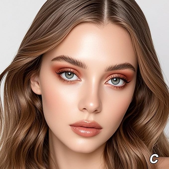 Erinde Quads Matte Eye Shadow Powder Makeup Palette, Nude Neutral Brown & Champagne Pink Shimmer Eyeshadow, Long Wearing Waterproof Everyday Eye Makeup, sombras de ojos, Maple Champagne