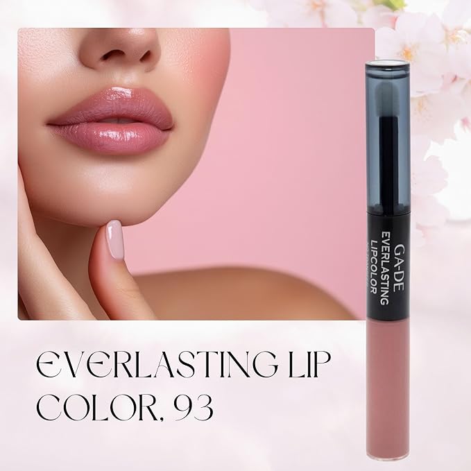 GA-DE Everlasting Lip Color, 93 - Full Coverage, Non-Oily, Moisturizing, Long Lasting Lipstick - Dries Quickly into Ultra-Thin Film - 0.28 oz