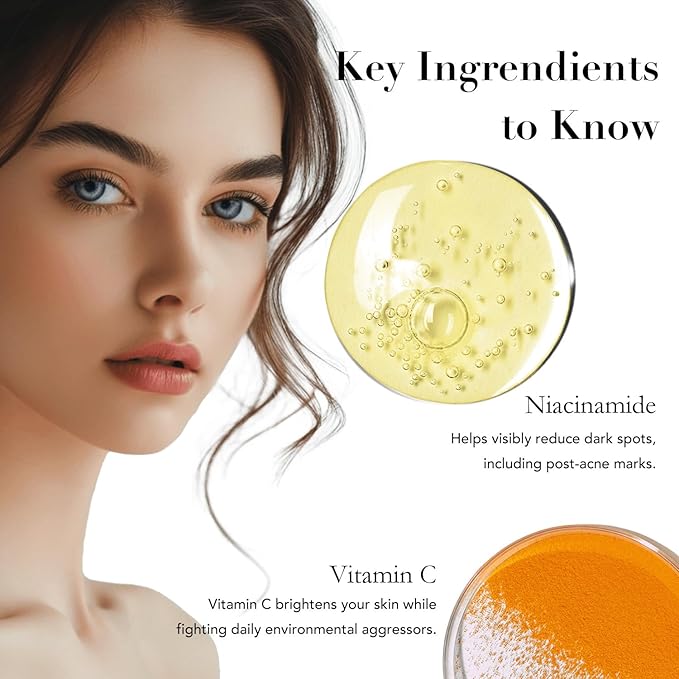 Skin Care Kit for Women, Hydrating Skincare Set Niacinamide+Vitamin C, Daily Routine 5 In 1 W/Facial Cleanser, Toner, Serum, Cream, and Mask, Fragrance-Free, Suit for All Skin Type