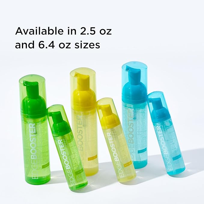 Style Factor EDGE BOOSTER Extra Strength Setting Mousse – Frizz Control, Extra Volume, and Conditioning – 2.5oz Hematite Mousse for Curly Hair