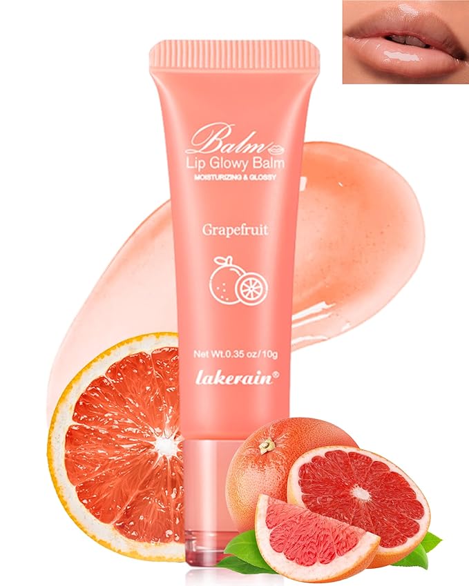 Moisturizer Lip Glowy Balm, Hydrating & Women-3#Grapefruit