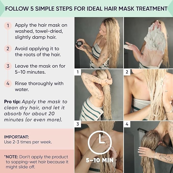 Moerie Hair Growth & Repair Mask - Restorative, Vegan-Friendly Treatment for Longer, Thicker, Fuller Hair - 100ml, 3 pack