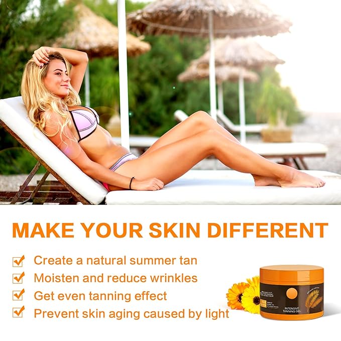Luxury Intensive Tanning Gel, Intensive Tanning Luxe Gel, Natural Tanning Accelerator Cream Gel for Natural Tan Skin, Tanning Cream for Sunbeds & Outdoor Sun(5.3oz/1pcs)#2