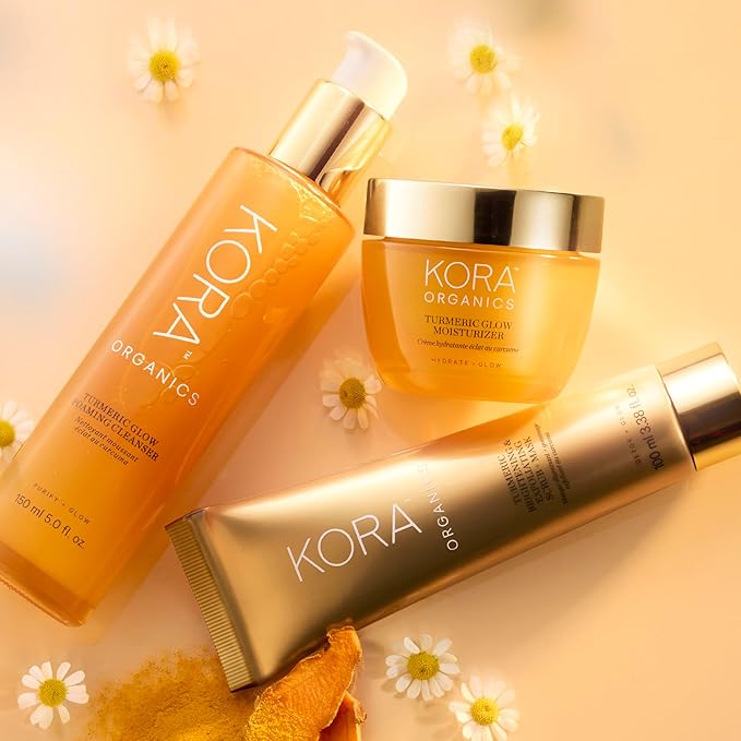 KORA Organics Turmeric Glow Moisturizer, Hydrate and Illuminate, Certified Organic, Cruelty Free, Refillable, 1.69 fl oz