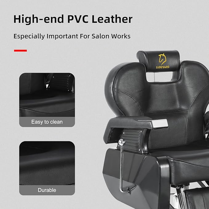 Salon Chair Barber Chair Hydraulic Styling Chair for Hair Salon 360 Degrees Rolling Swivel Barber Chairs Hydraulic Hair Chair All Purpose Beauty Spa Equipment - Silver