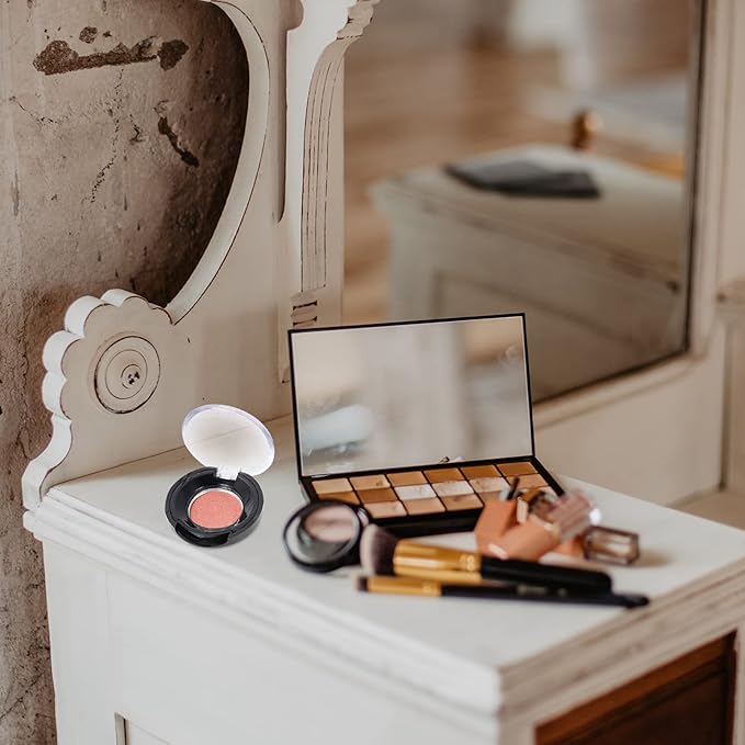 Lurrose Makeup Pallet 8pcs Empty Eyeshadow Trays Round