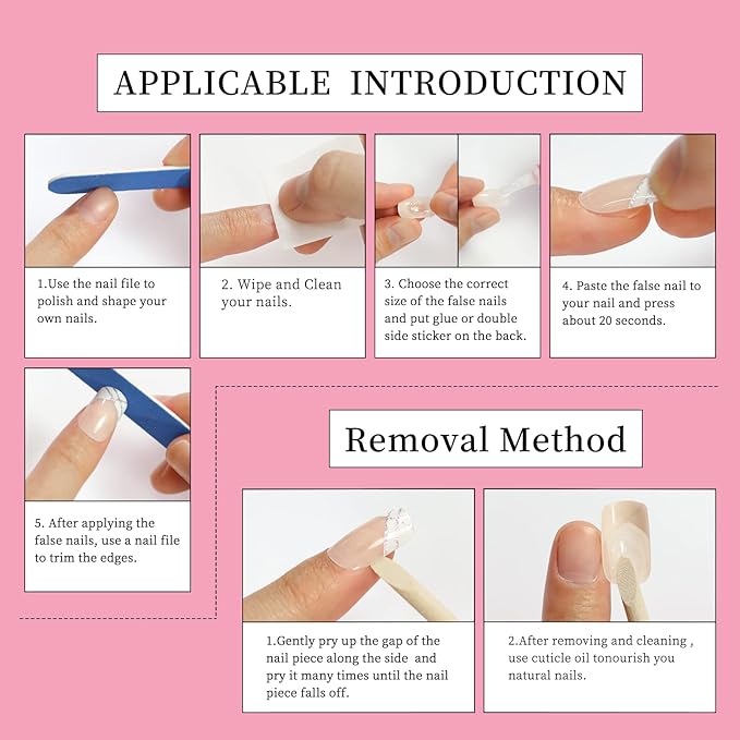 French Press on Nails Natural Nude White Medium Length Coffin False Nails Ballerina Nails Art Tips Salon Manicure Fake Fingernails for Daily Office