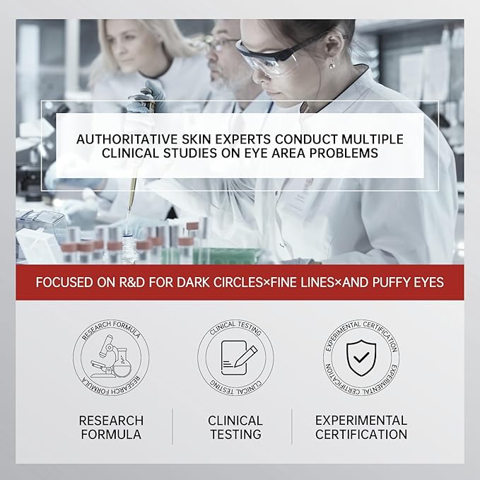 Retinol & Caffeine Eye Serum -360° Massage Roller for Puffiness,Eyebag Remover,Wrinkle Filler,Under Eye Cream For Dark Circles 0.54fl.oz (Pack of 1)