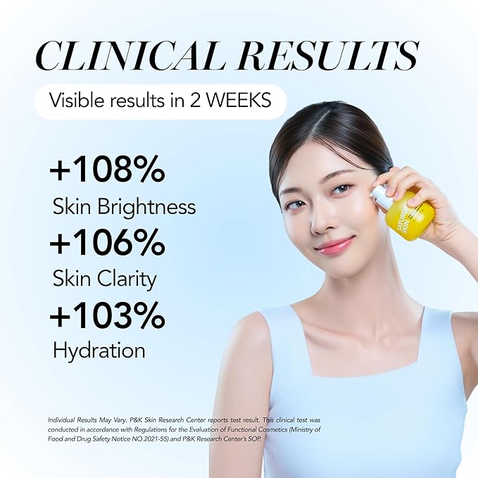 Vitamin C Serum For Face From Yuzu - Brightening Formula With Hyaluronic Acid 7 Peptide Mix And Niacinamide, Deeply Hydrate, Improve Uneven Skin Texture, Vegan, Korean Skin Care (30 ml)