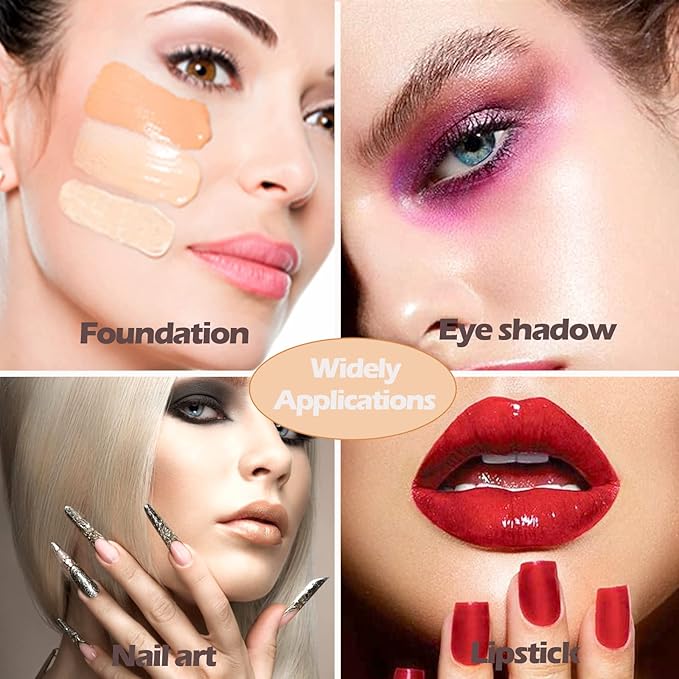 180 Degree Folding Acrylic Makeup Mixing Palette, Plastic Foundation Makeup Facial Palette with Felt Bag, Transparent Spatula Tool for Eyeshadow Liquid Foundation Cosmetic Pigment Mixing