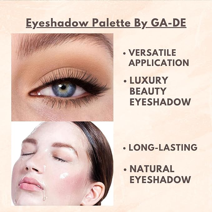 GA-DE Velveteen Eyeshadow Palette, 51 - Eyeshadow Collection with Light to Deep Shades - for Matte, Metallic, Silky and Shimmery Finishes - 0.286 oz