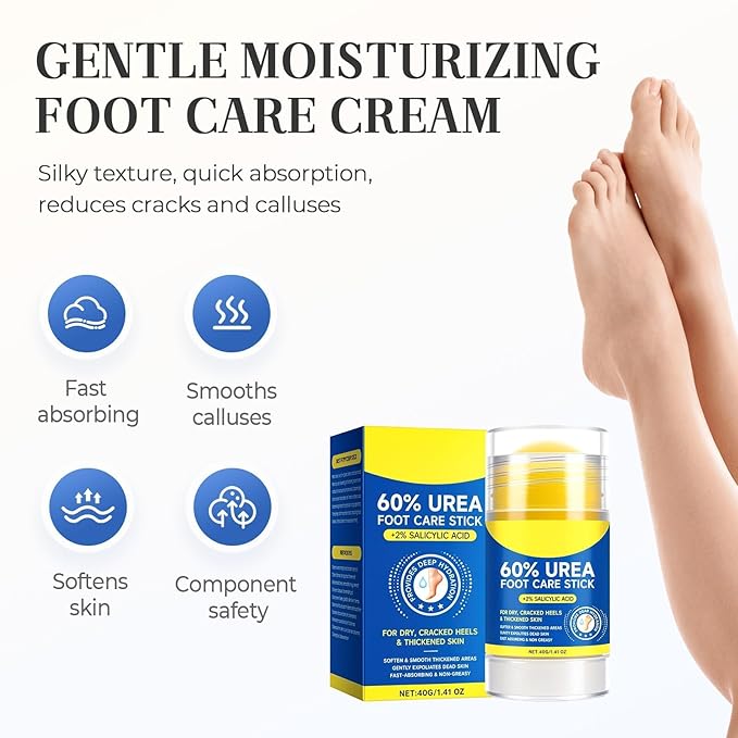 60% Urea Hydrating and Anti-Cracking Foot Cream, 2026 New Hand and Foot Cream Urea Moisturizer, Moisturising and Relieves Cracking and Dryness Foot Creams (3)