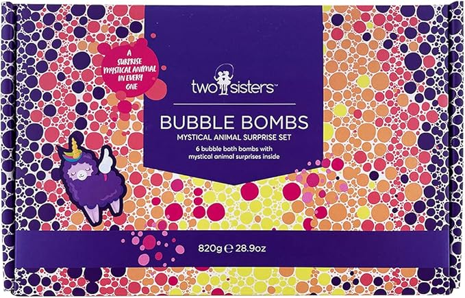 Mystical Bath Bombs for Girls and Boys with Surprise Toys Inside (6 Pack) - Large Bubble Bath Bombs for Kids - Fruity Scents, Fizzies, Made in USA, Mystic Animal - Ideal Birthday Gift by Two Sisters