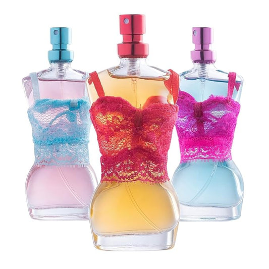 Inspire Teen Perfume Gift Set, Perfume for Kids, Girls 10-12, & Teenage, Teens Body Spray Mist, Girl Fashion Collection 3 Mannequin-Shaped Perfumes Bottles
