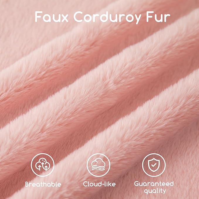 HIGOGOGO Pouf Stuffed Ottoman Round Modern Foam Filled Foot Rest Chair Decorative Poufs 26 x 18 Inches Fluffy Boho Comfy Stool for Living Room, Pink